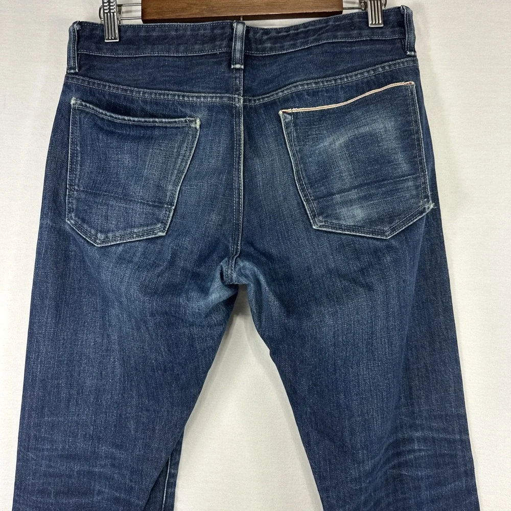 Banana Republic Jeans Mens 30x30 Blue‎ Slim Distressed Selvedge Denim Pants